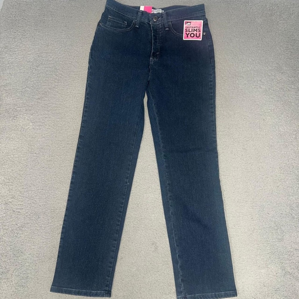 NWT Lee Jeans Women's Sz 6 (30x29) Blue Denim Straight Leg Instantly Slims You